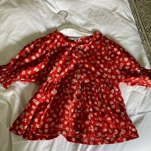 Madewell peplum floral top